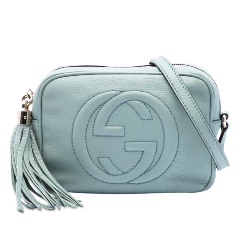 Gucci Leather Soho Disco Crossbody Blue Leather Very good condition - Front View