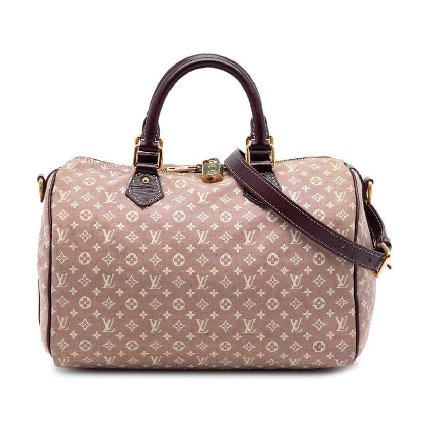Louis Vuitton Monogram Mini Lin Speedy Bandouliere 30 Red Very good condition - Front View