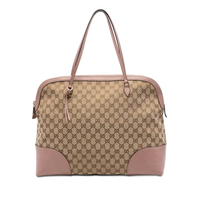 Gucci Large GG Canvas Bree Dome Tote Beige Very good condition - Front View