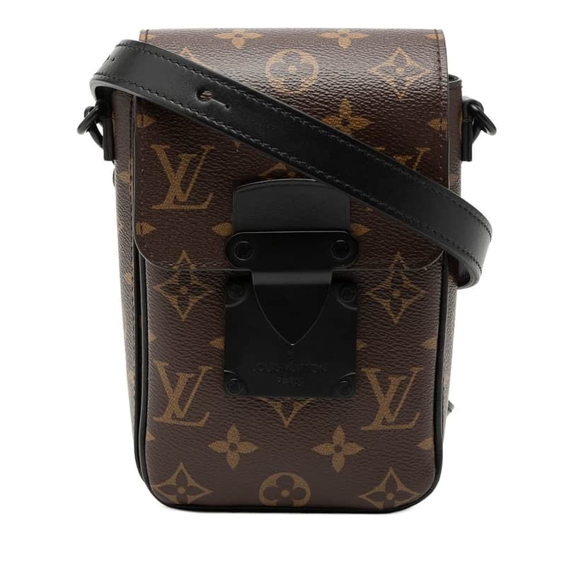 Louis Vuitton Monogram Macassar S Lock Vertical Wearable Crossbody Brown Very good condition - Front View