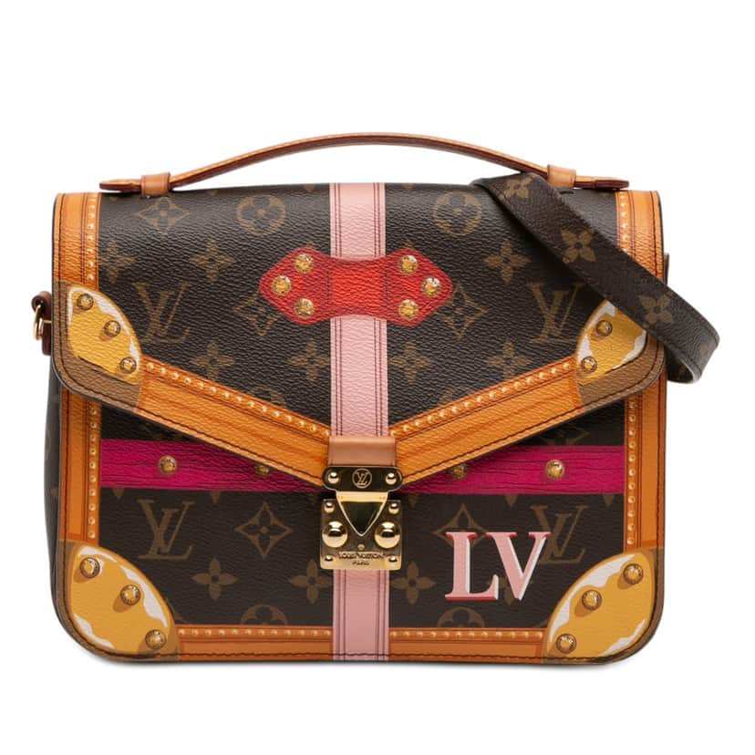 Louis Vuitton Monogram Summer Trunks Pochette Metis Brown Very good condition - Front View