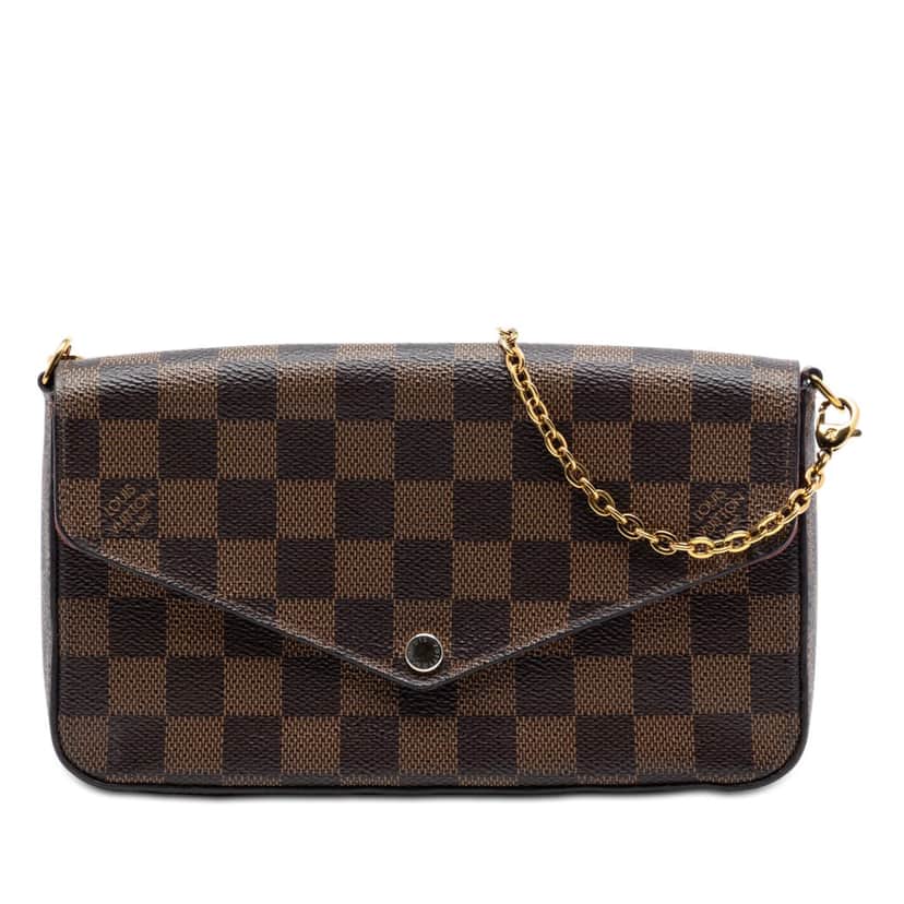 Louis Vuitton Damier Ebene Pochette Felicie Brown Very good condition - Front View
