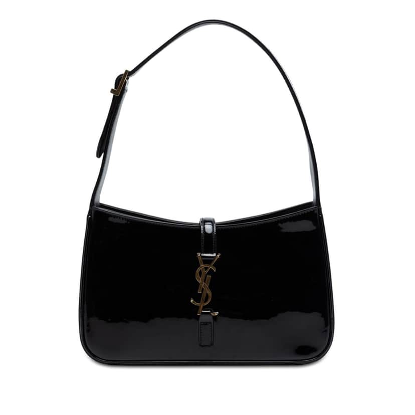 Saint Laurent Patent  Le 5 a 7 Black Leather Very good condition - Front View