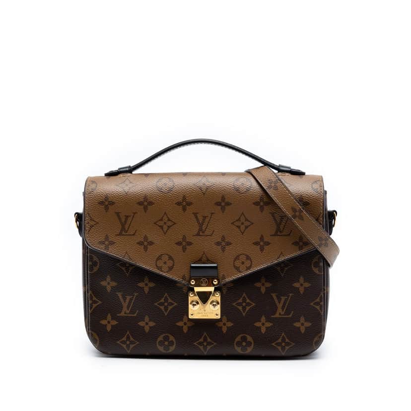 Louis Vuitton Monogram Reverse Pochette Metis Brown Very good condition - Front View