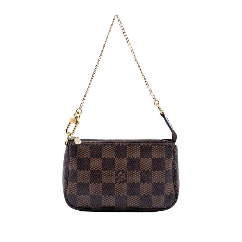 Louis Vuitton Damier Ebene Mini Pochette Accessoires Brown Very good condition - Front View