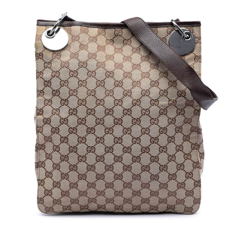 Gucci GG Canvas Eclipse Crossbody Beige Very good condition - Front View