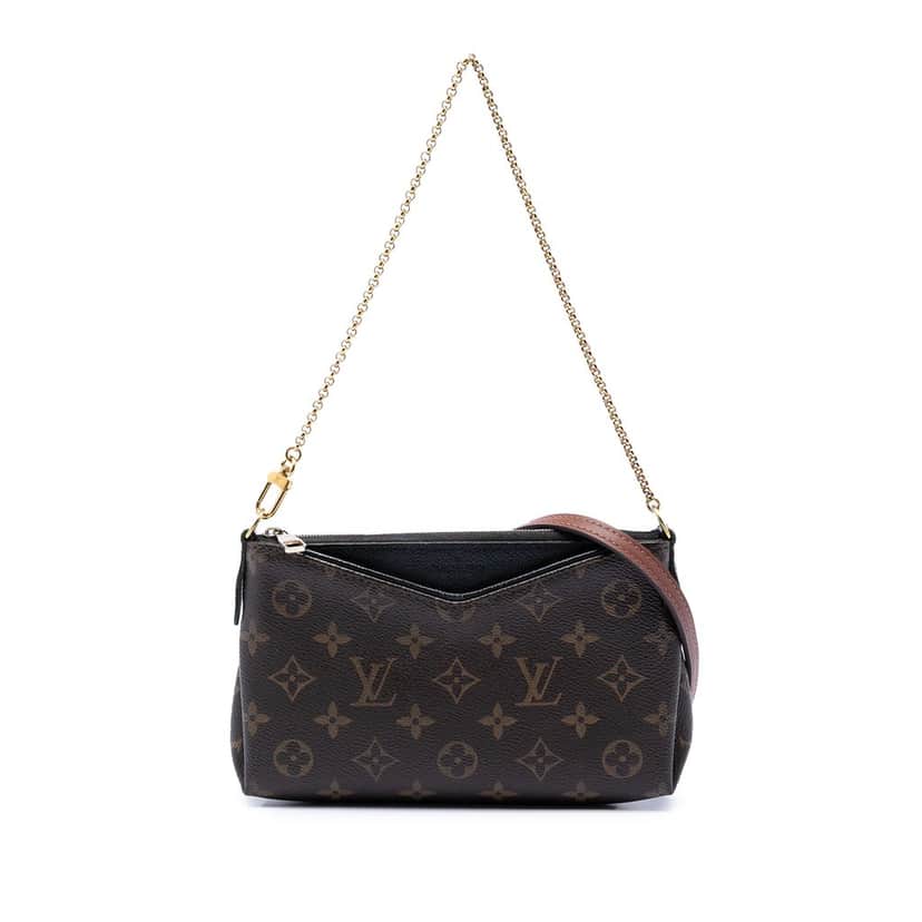 Louis Vuitton Monogram Pallas Clutch Brown Very good condition - Front View