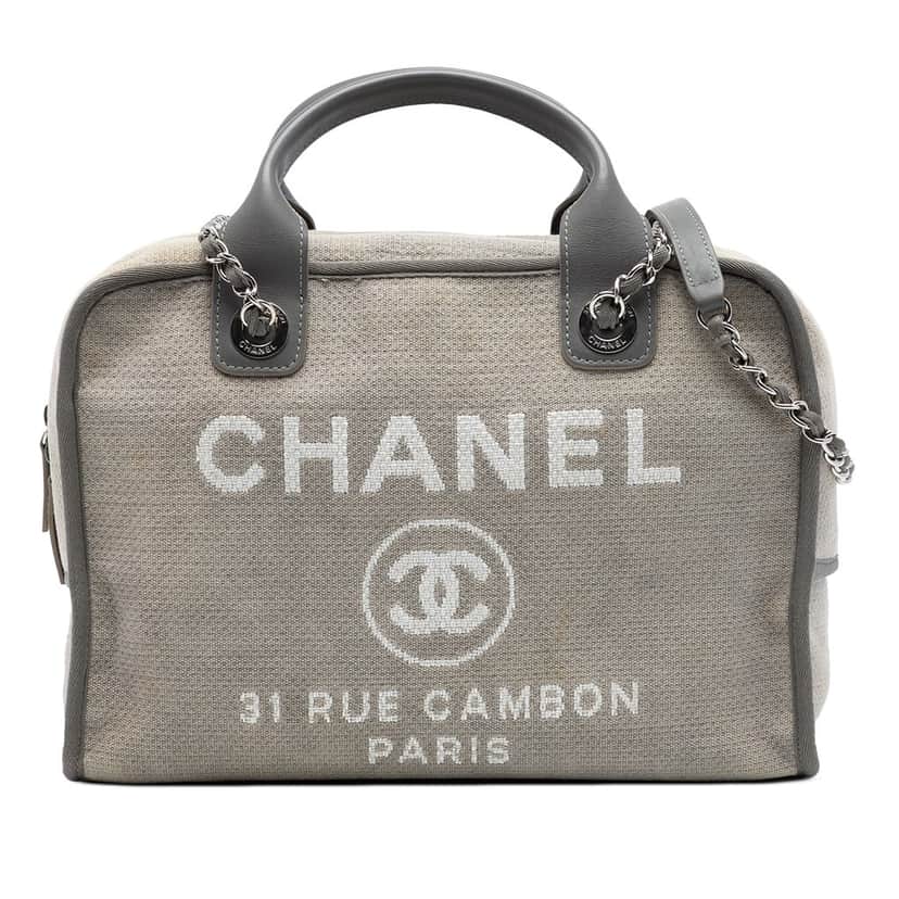 Chanel Large Canvas Deauville Bowling Bag Other Very good condition - Front View