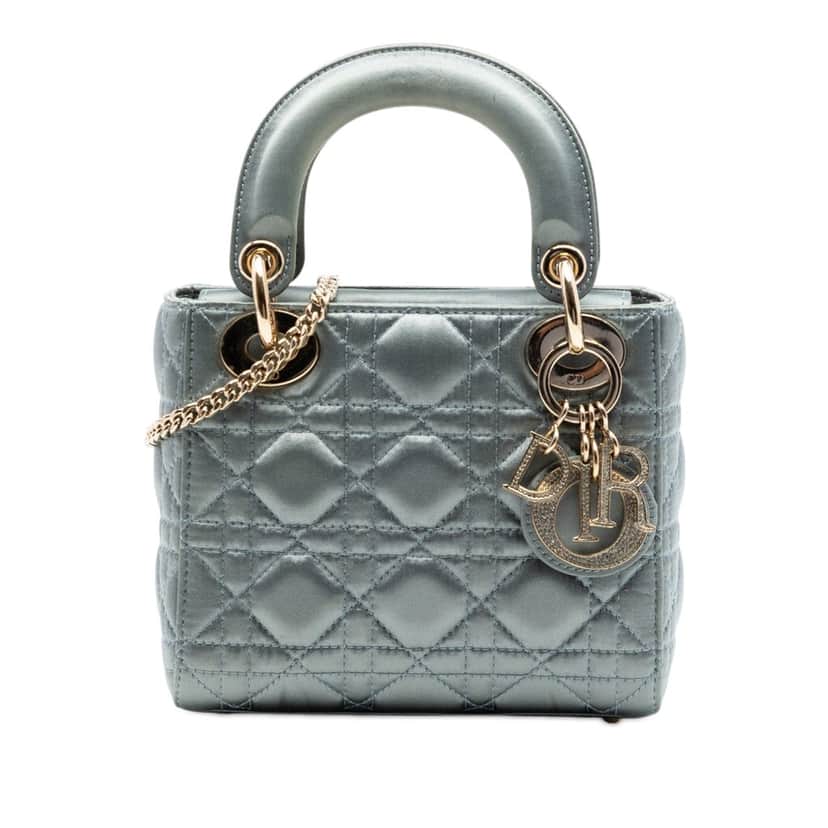 Dior Mini Satin Cannage Swarovski Crystal Lady Dior Other Very good condition - Front View