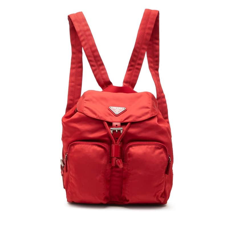 Prada Tessuto Backpack Red Very good condition - Front View