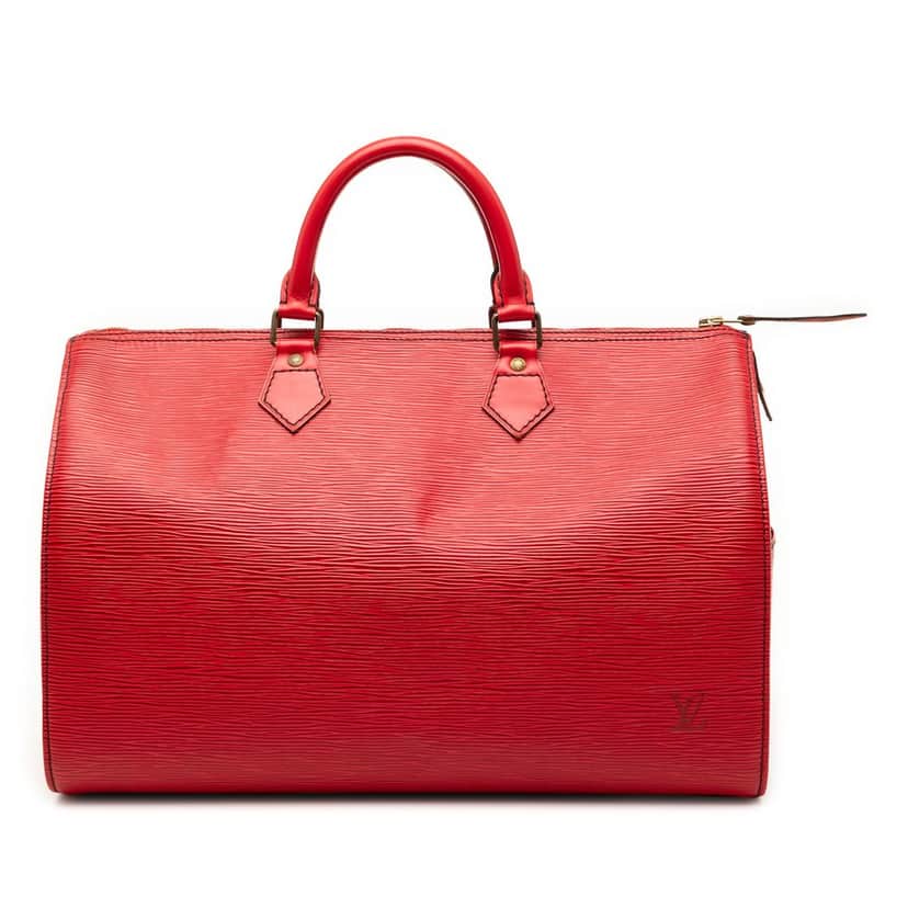 Louis Vuitton Epi Speedy 35 Red Leather Very good condition - Front View