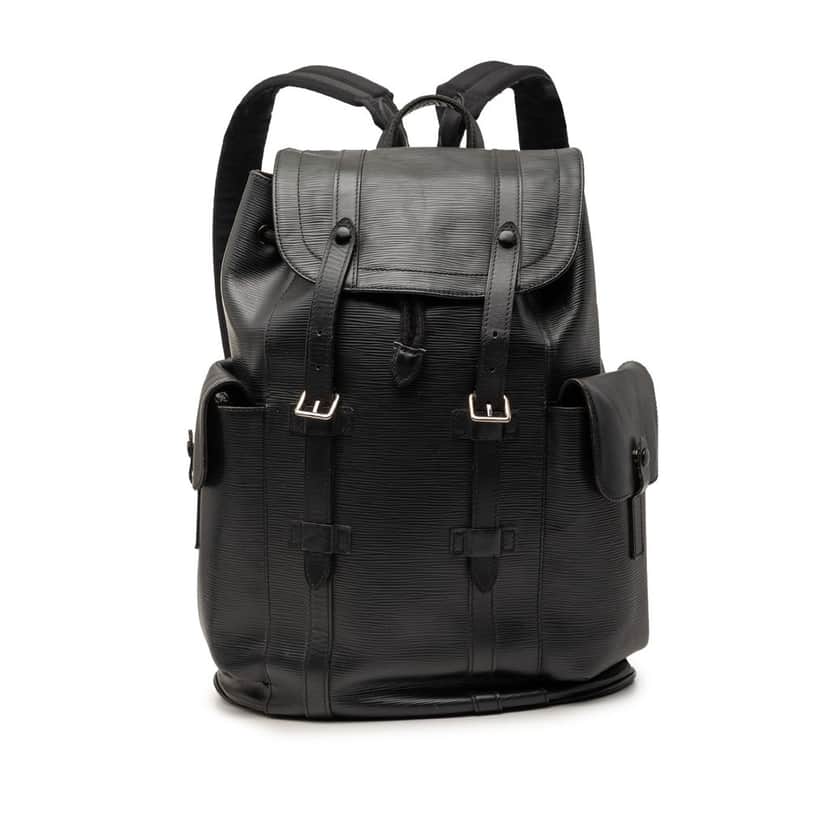 Louis Vuitton Epi Christopher Backpack PM Black Leather Good condition - Front View