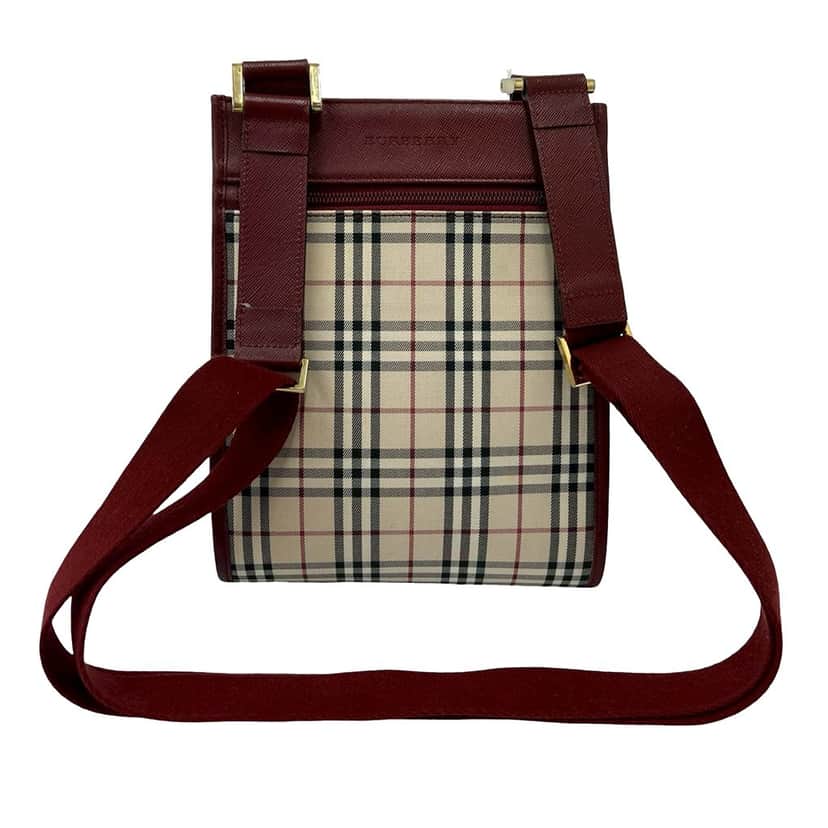 Burberry House Check Canvas Crossbody Beige Very good condition - Front View