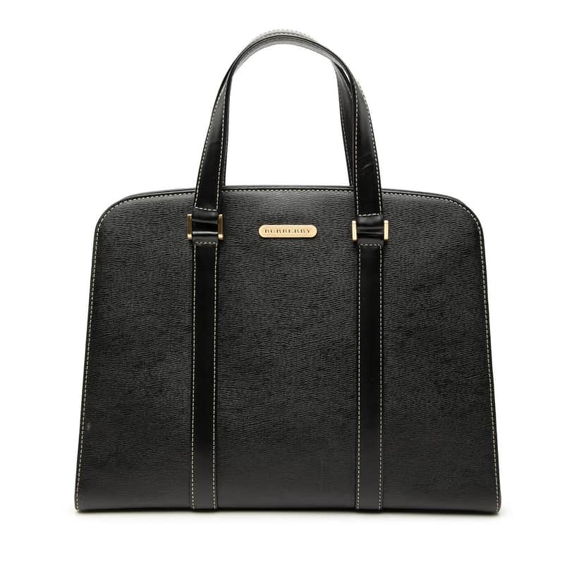 Burberry Leather Tote Black Leather Very good condition - Front View