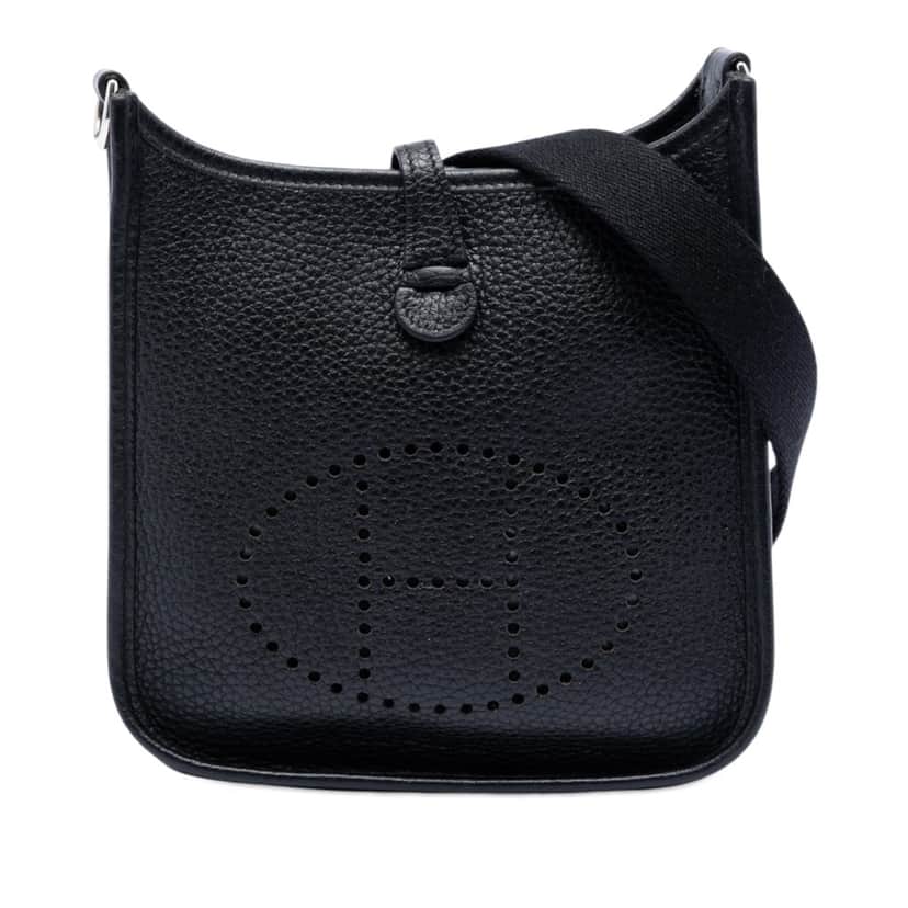 Hermès Clemence Evelyne 16 Amazone Black Leather Very good condition - Front View