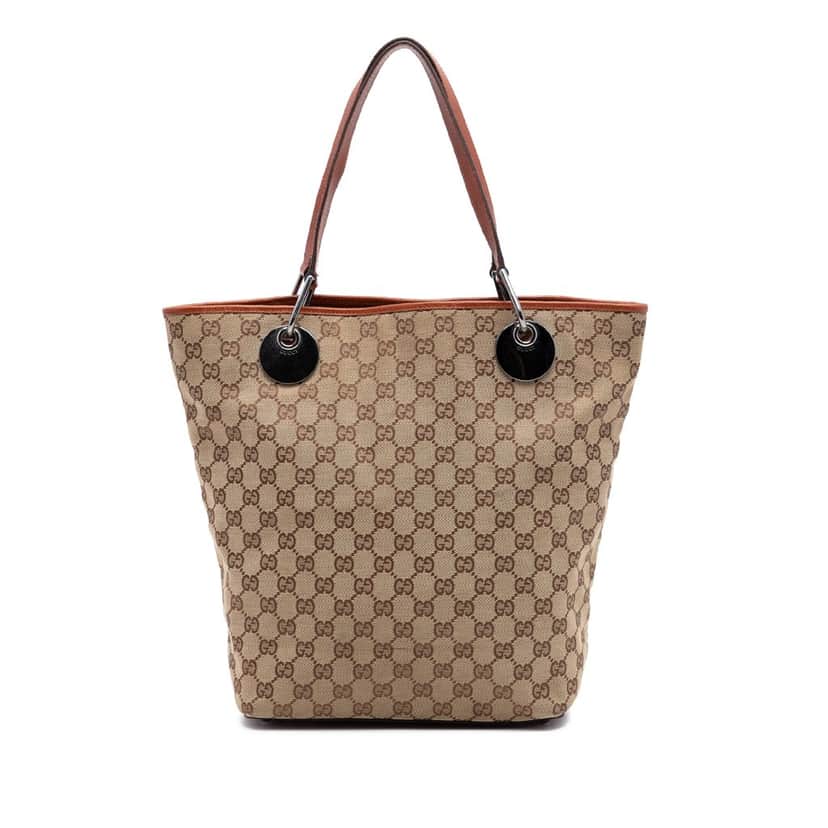 Gucci Large GG Canvas Eclipse Tote Beige Very good condition - Front View