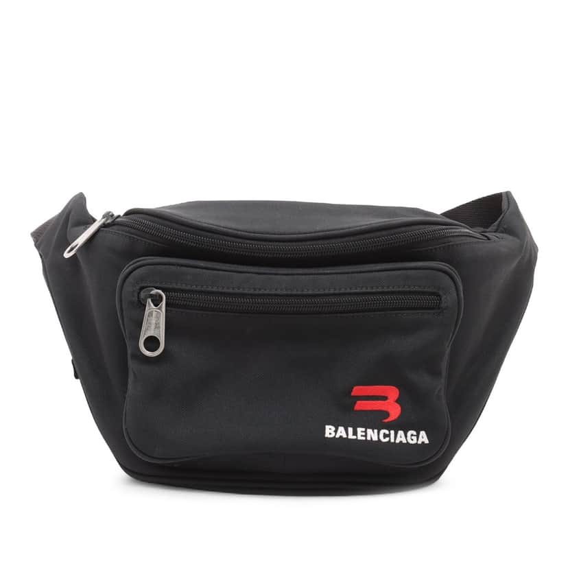 Balenciaga Nylon Explorer Belt Bag Black Very good condition - Front View