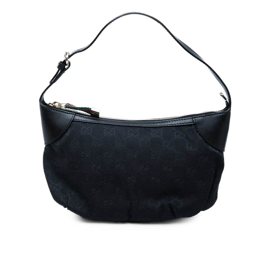 Gucci GG Canvas Web Handbag Blue Very good condition - Front View