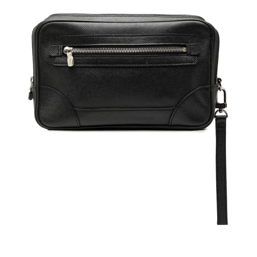 Louis Vuitton Taiga Neo Pavel Black Leather Very good condition - Front View