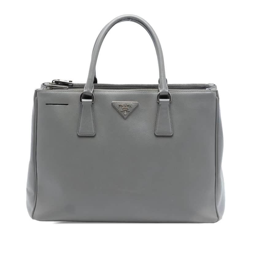 Prada Medium Saffiano Lux Galleria Double Zip Satchel Other Leather Very good condition - Front View
