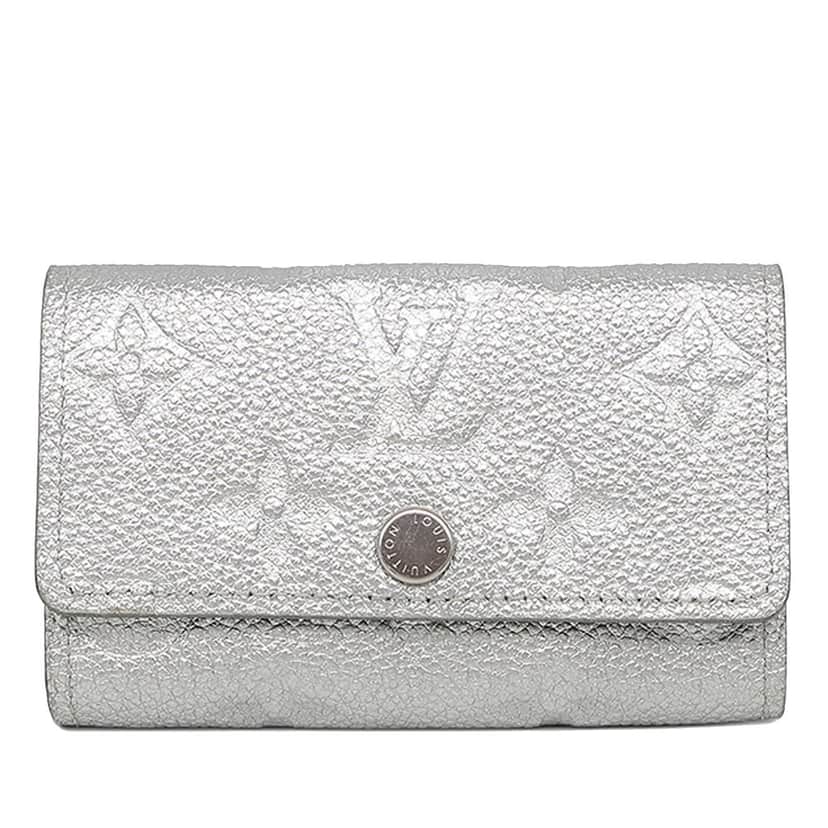Louis Vuitton Monogram Empreinte 6 Key Holder Silver Leather Very good condition - Front View