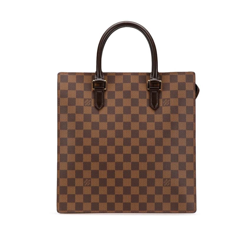 Louis Vuitton Damier Ebene Venice Sac Plat Brown Canvas Very good condition - Front View