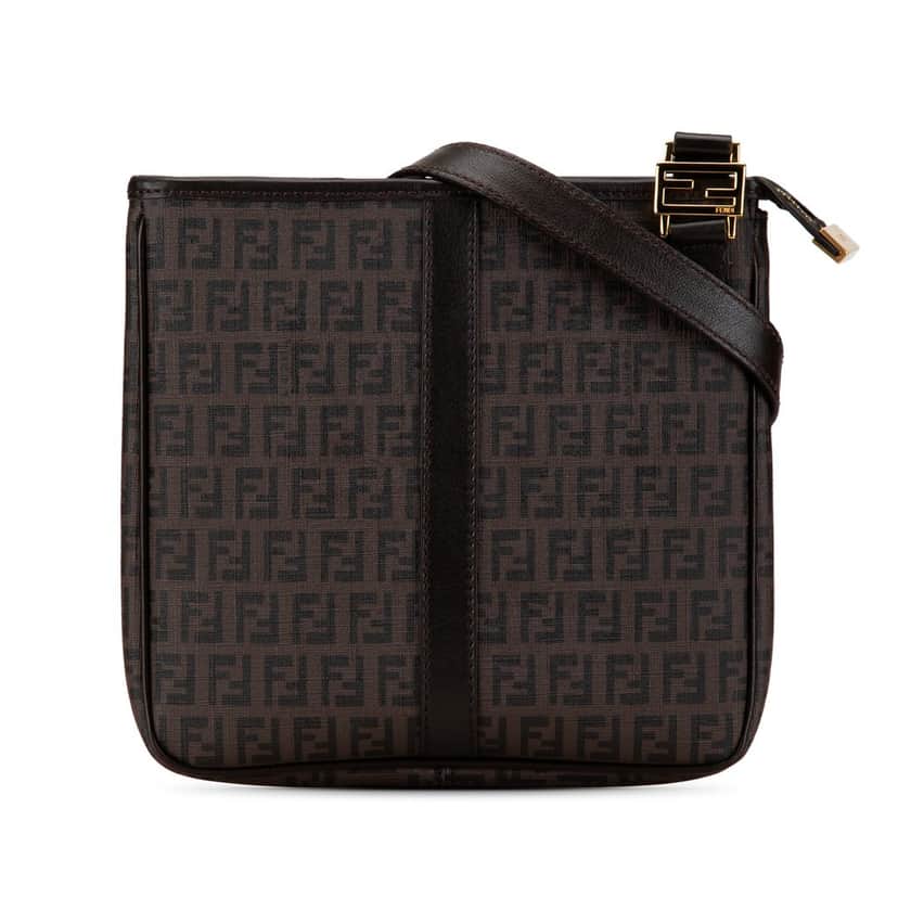 Fendi Zucchino Spalmati Crossbody Brown Very good condition - Front View