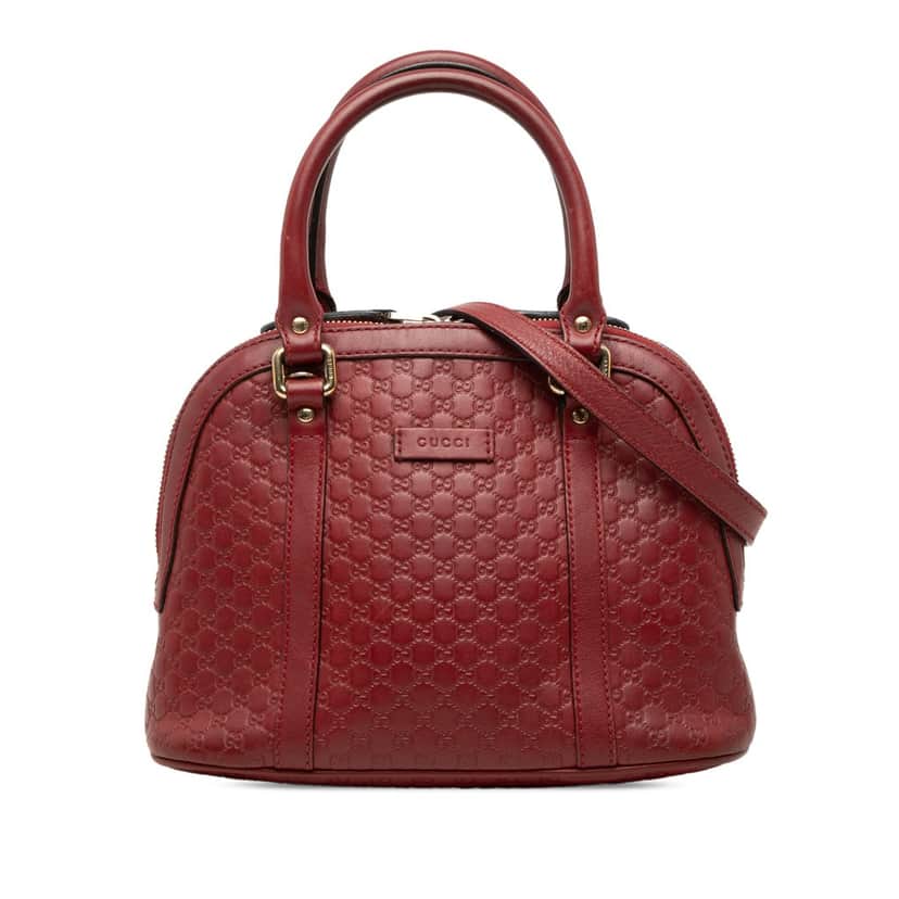 Gucci Mini Microguccissima Dome Satchel Red Leather Very good condition - Front View