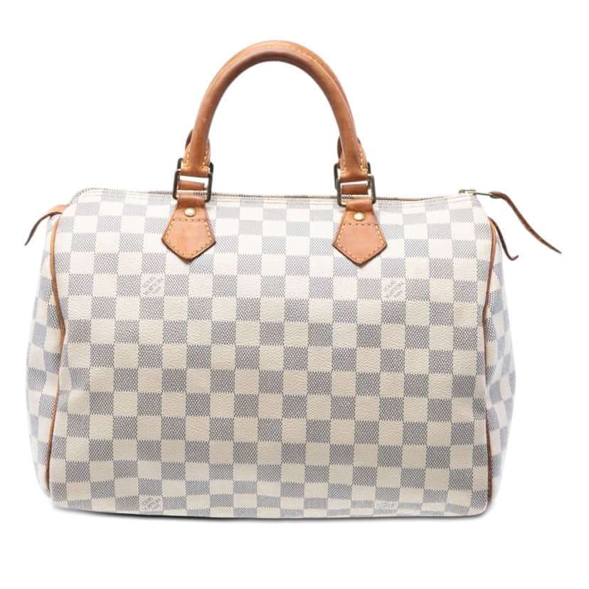 Louis Vuitton Damier Azur Speedy 30 White Very good condition - Front View