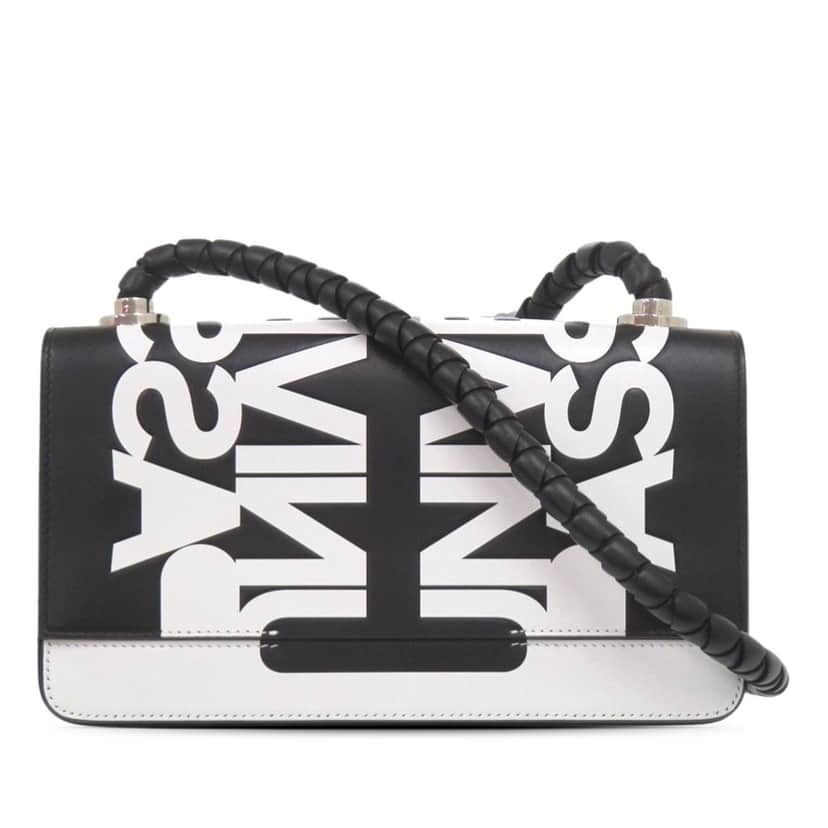 Burberry Bicolor Printed Leather Universal Passport Crossbody Black Leather Very good condition - Front View