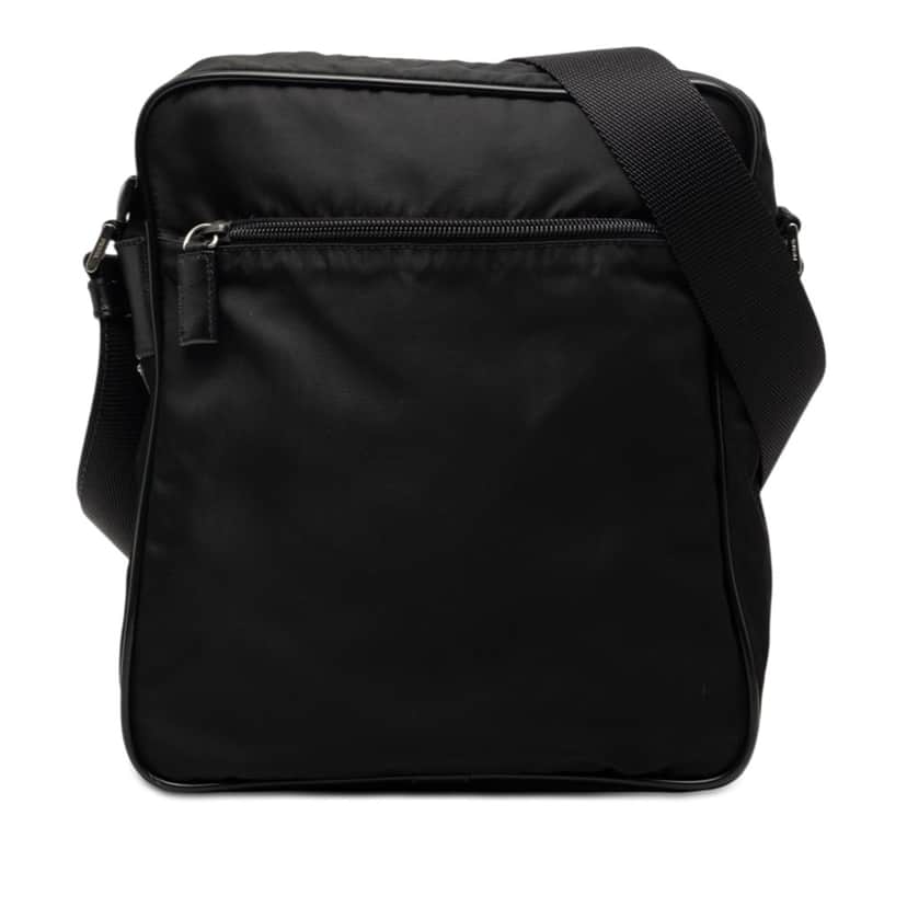 Prada Tessuto Zip Top Crossbody Black Very good condition - Front View