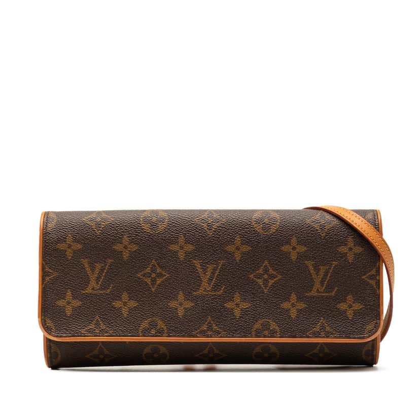 Louis Vuitton Monogram Pochette Twin GM Brown Very good condition - Front View
