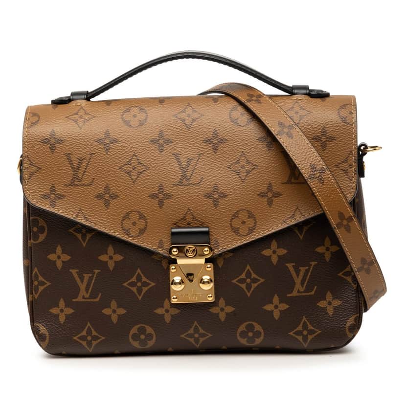 Louis Vuitton Monogram Reverse Pochette Metis Brown Very good condition - Front View