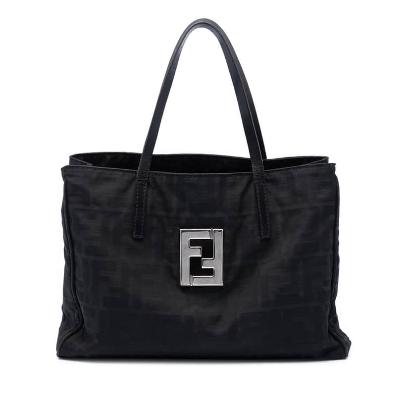 Fendi Zucca Canvas Tote Black Very good condition - Front View