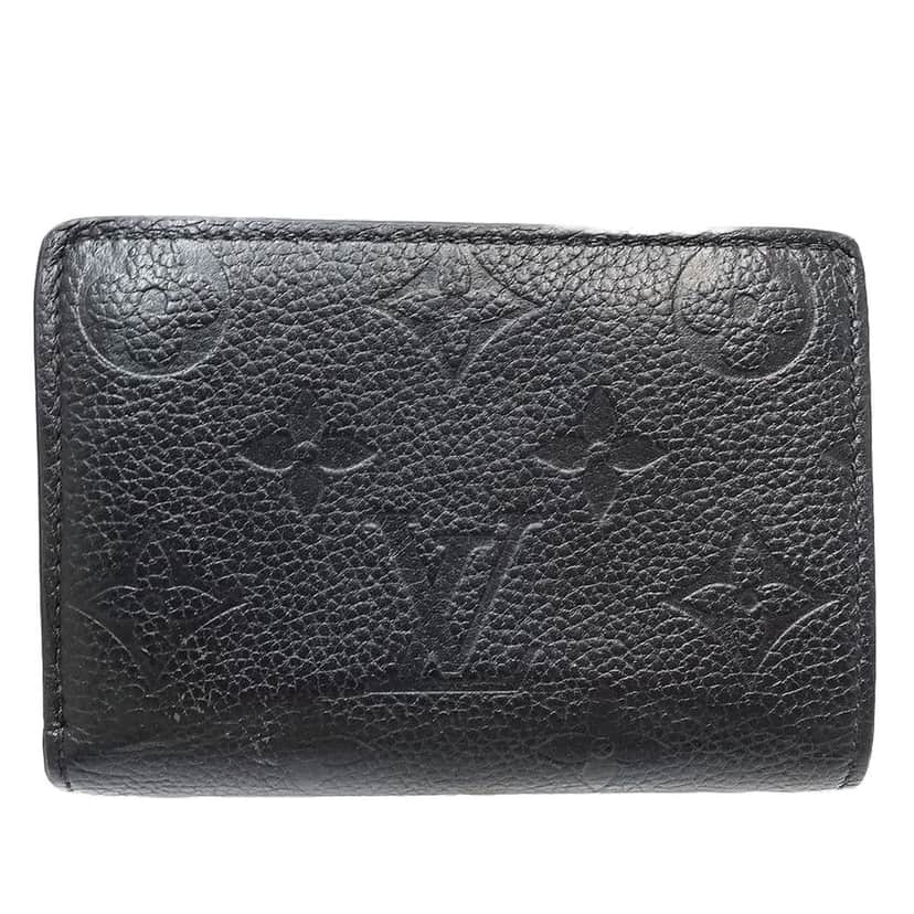 Louis Vuitton Monogram Empreinte Clea Wallet Black Leather Very good condition - Front View