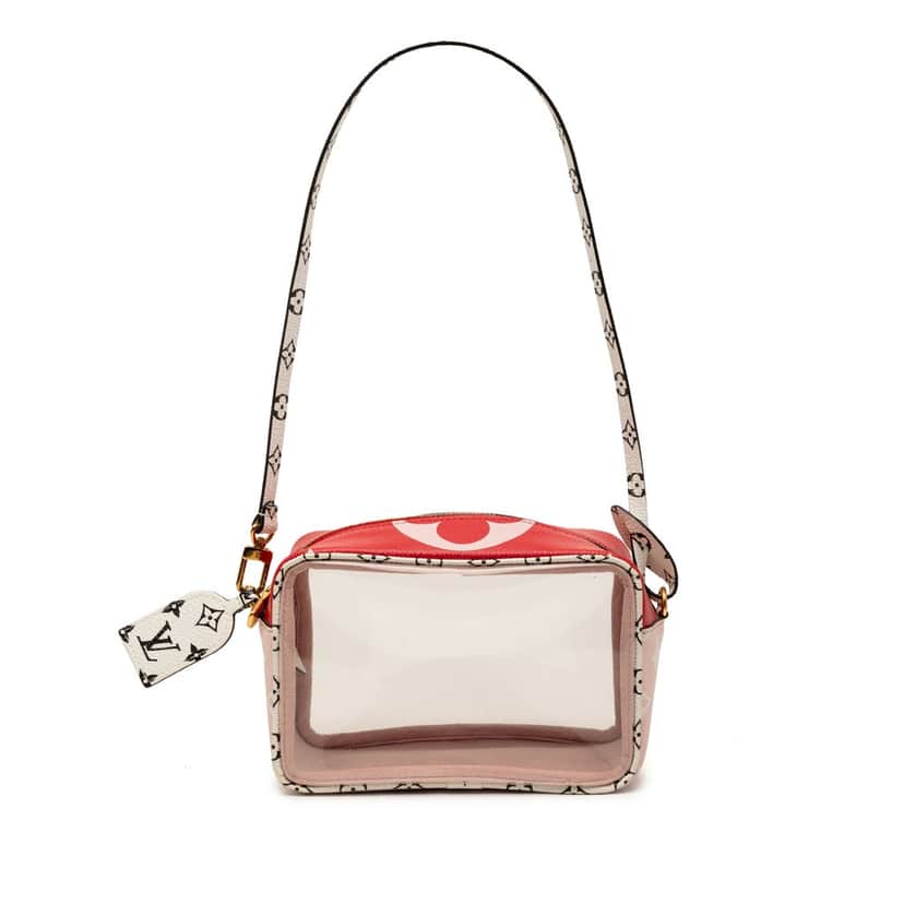 Louis Vuitton Monogram Giant Beach Pouch Red Plastic Very good condition - Front View