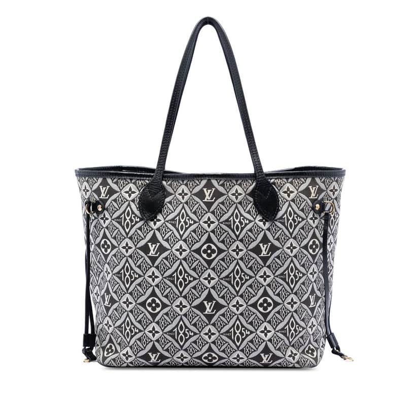 Louis Vuitton Monogram Jacquard Since 1854 Neverfull MM Black Very good condition - Front View