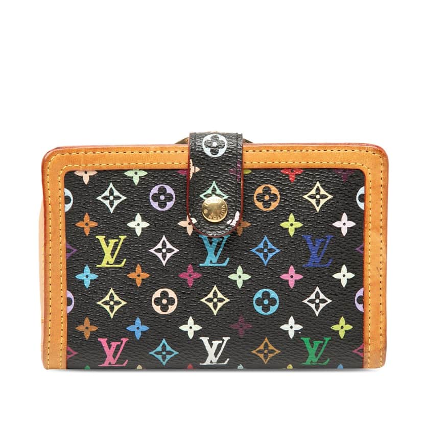 Louis Vuitton Monogram Multicolore Viennois Continental Wallet Black Very good condition - Front View