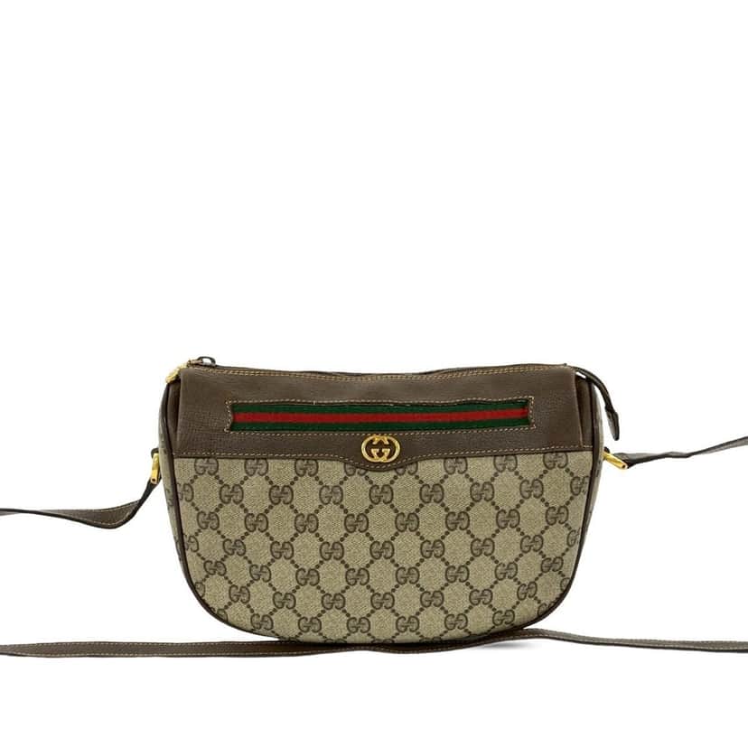 Gucci GG Supreme Web Crossbody Beige Very good condition - Front View
