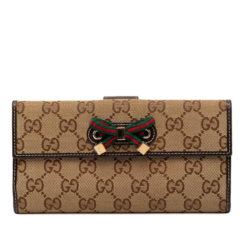 Gucci GG Canvas Princy Long Wallet Beige Very good condition - Front View