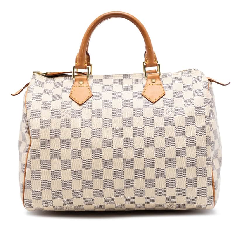 Louis Vuitton Damier Azur Speedy 30 White Very good condition - Front View