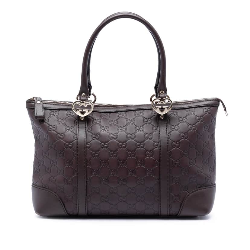 Gucci Guccissima Lovely Tote Brown Leather Very good condition - Front View