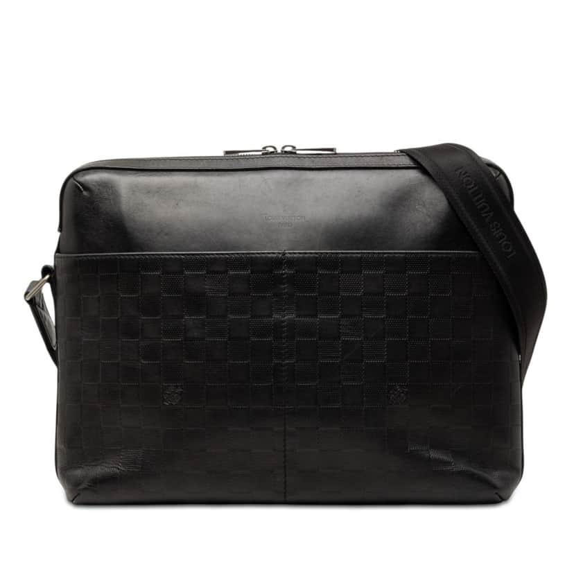 Louis Vuitton Damier Infini Calypso MM Black Leather Very good condition - Front View