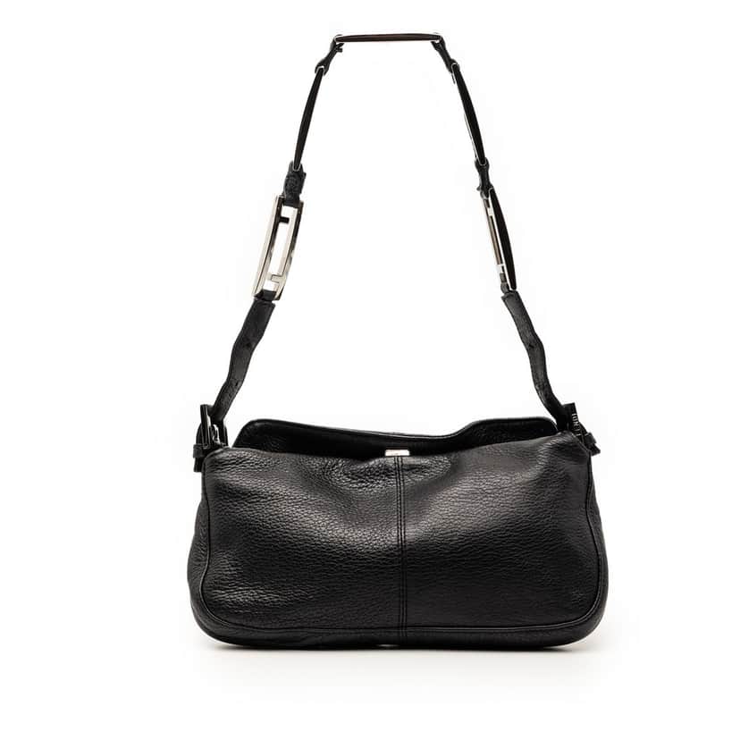 Fendi Leather Shoulder Bag Black Leather Very good condition - Front View