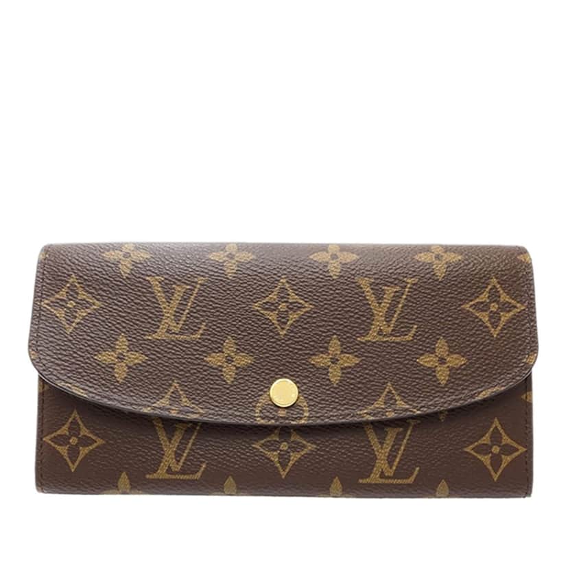 Louis Vuitton Monogram Emilie Wallet Brown Very good condition - Front View