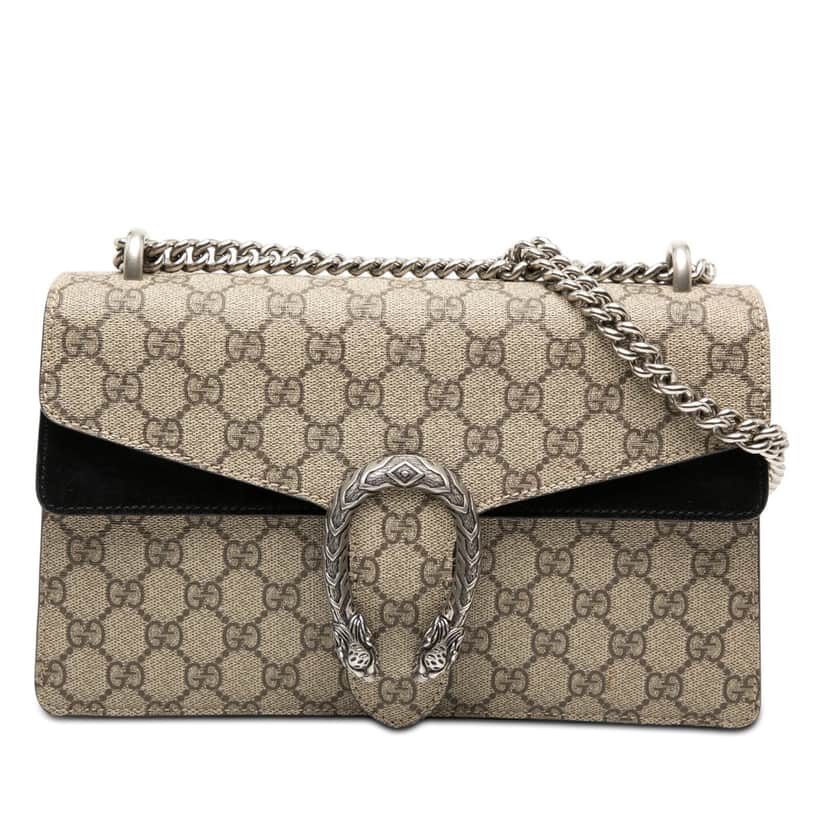 Gucci Medium GG Supreme Dionysus Shoulder Bag Beige Very good condition - Front View
