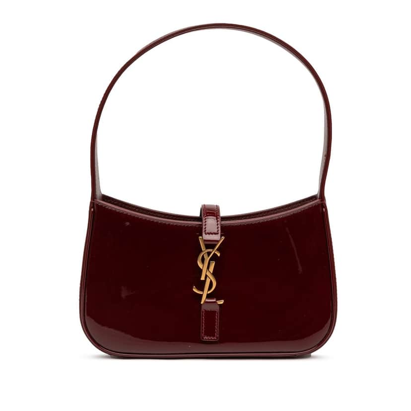 Saint Laurent Mini Patent Le 5 a 7 Red Leather Very good condition - Front View