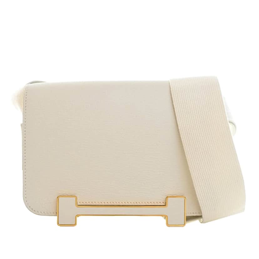 Hermès Chevre Mysore Geta White Leather Very good condition - Front View