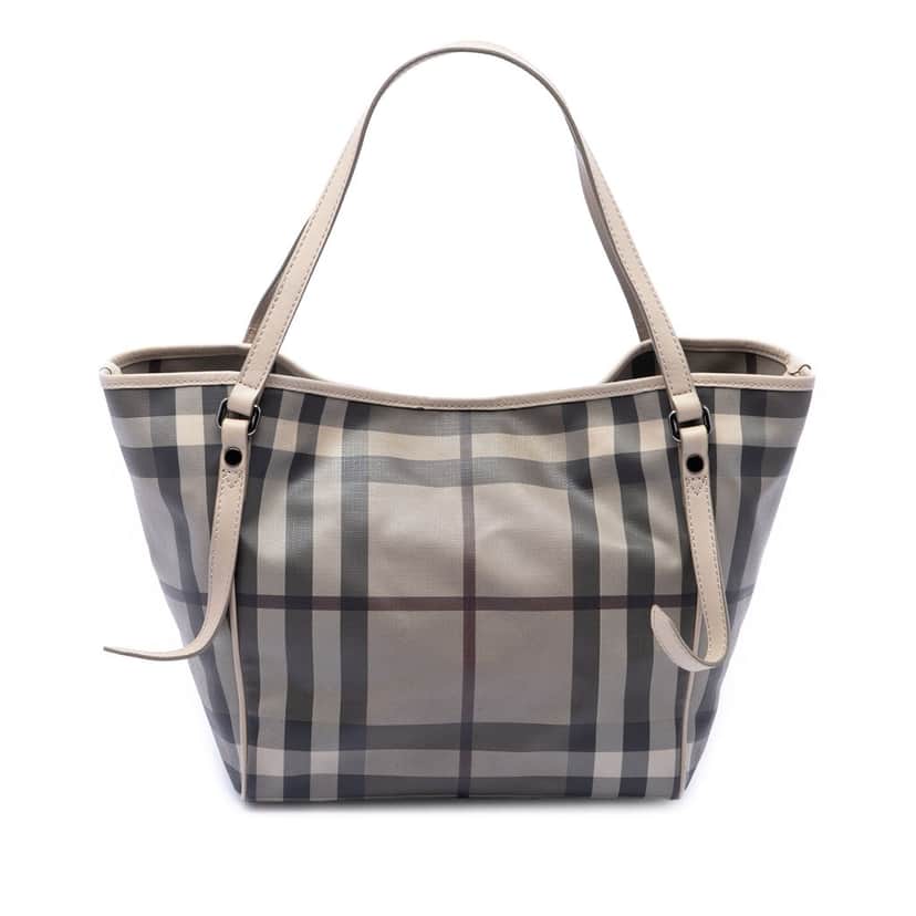 Burberry Small Smoke Check Coated Canvas Canterbury Tote Other Very good condition - Front View