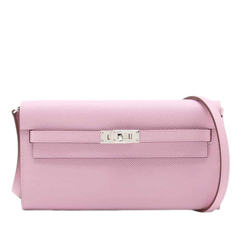 Hermès Epsom Kelly To Go Wallet Pink Leather Very good condition - Front View